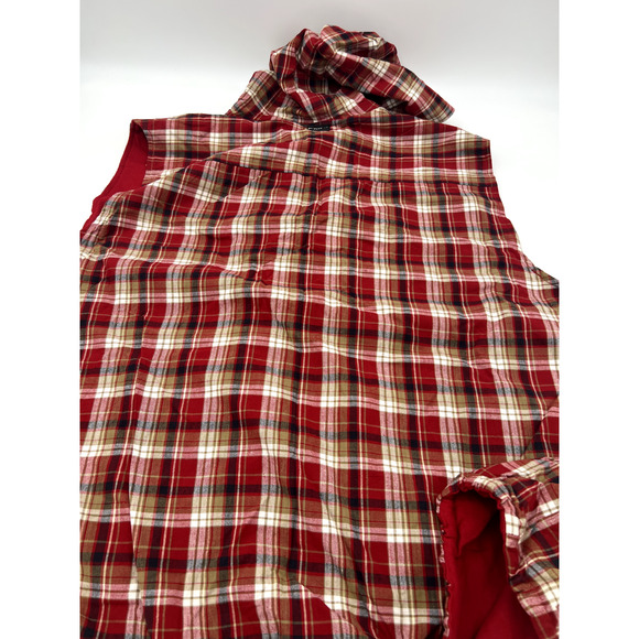 Women's Reversibles Hooded Red Plaid Zip Vest 3XL Sears New with Tags Old Stock - Picture 10 of 14